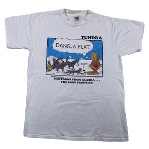 Vintage Chad Carpenter's Comic Dang A Flat T-Shirt Alaska Tundra Size Large